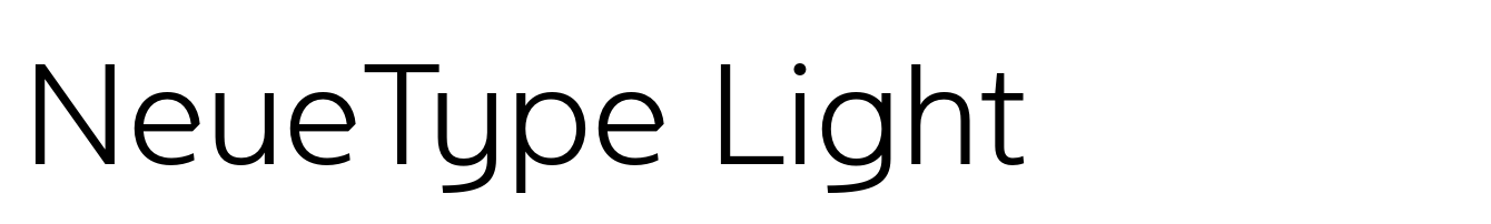 NeueType Light